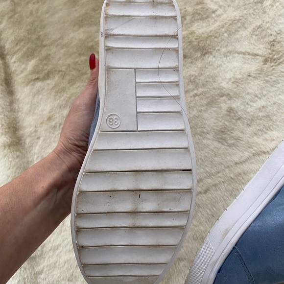 Blue wedge fashion running shoe - Picture 4 of 5